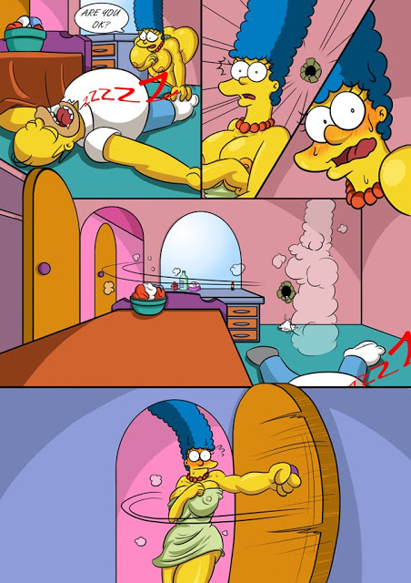 Marge simpson xxx , follando con el vecino